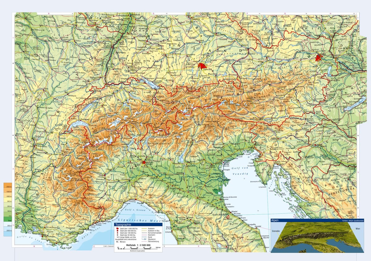 зураг австри байр зүйн