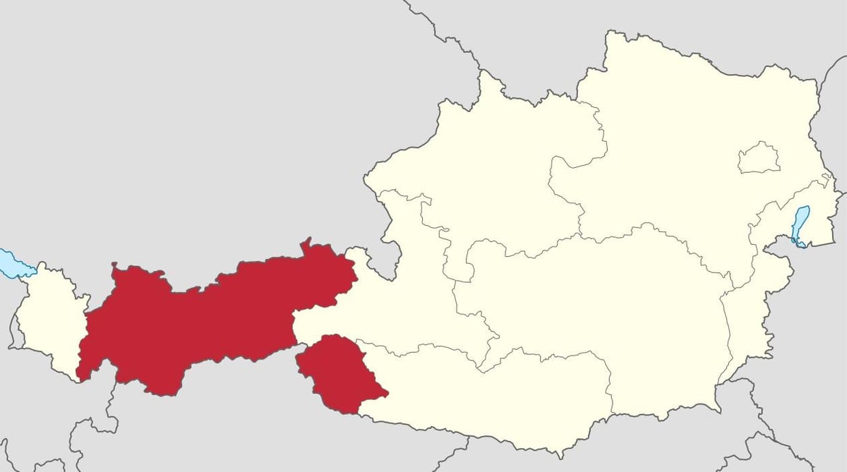 tirol австри газрын зураг