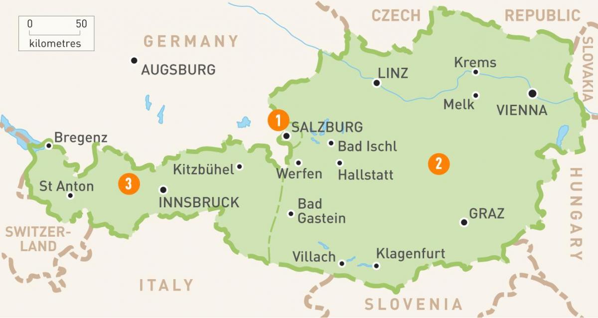 газрын зураг австри