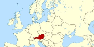 Дэлхийн газрын зураг харагдаж байгаа австри
