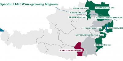 Австрийн дарс бүс нутгийн газрын зураг